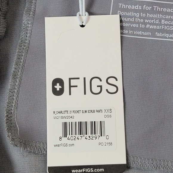 Figs Gray Charlotte 21 Pocket High Waist Slim Jogger Scrub Pants Sz XXS NEW - Picture 12 of 13